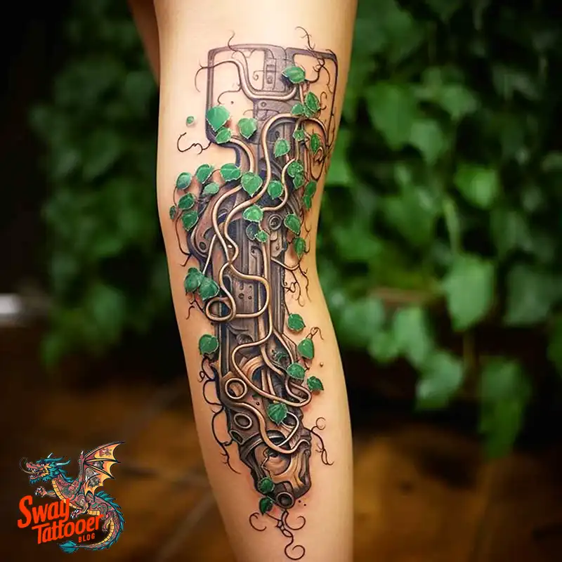100 Vine on Leg and Arm Tattoo Designs : Nature's Art 28 vine on leg tattoo