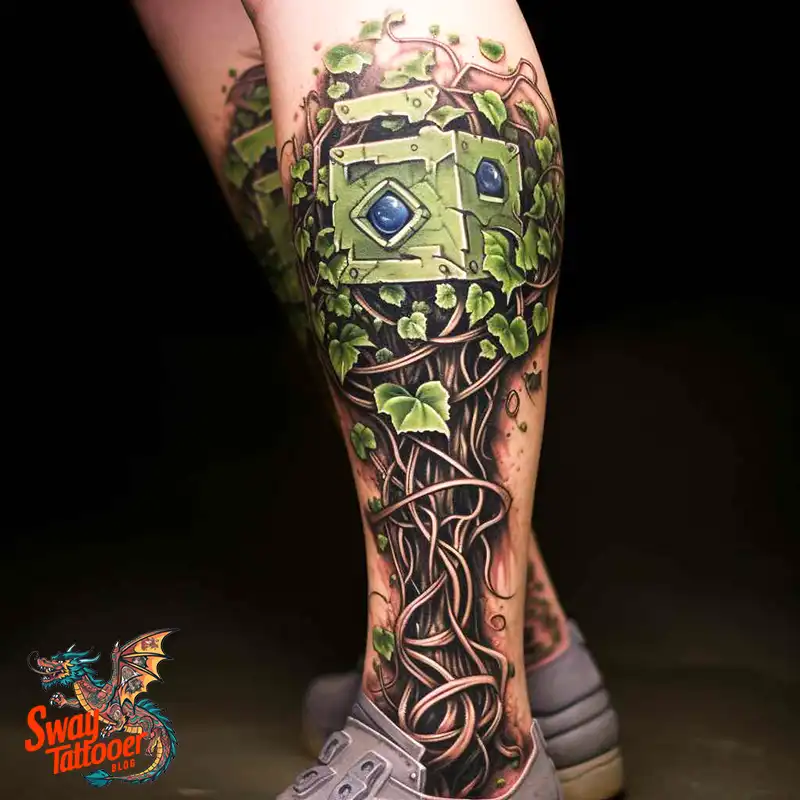 100 Vine on Leg and Arm Tattoo Designs : Nature's Art 24 vine on leg tattoo