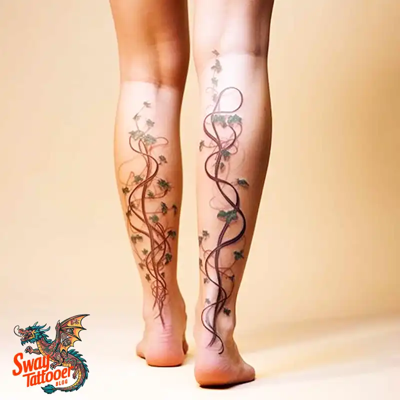 100 Vine on Leg and Arm Tattoo Designs : Nature's Art 22 vine on leg tattoo