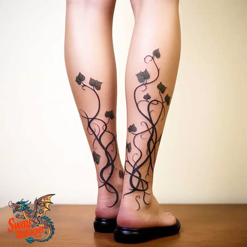 100 Vine on Leg and Arm Tattoo Designs : Nature's Art 19 vine on leg tattoo