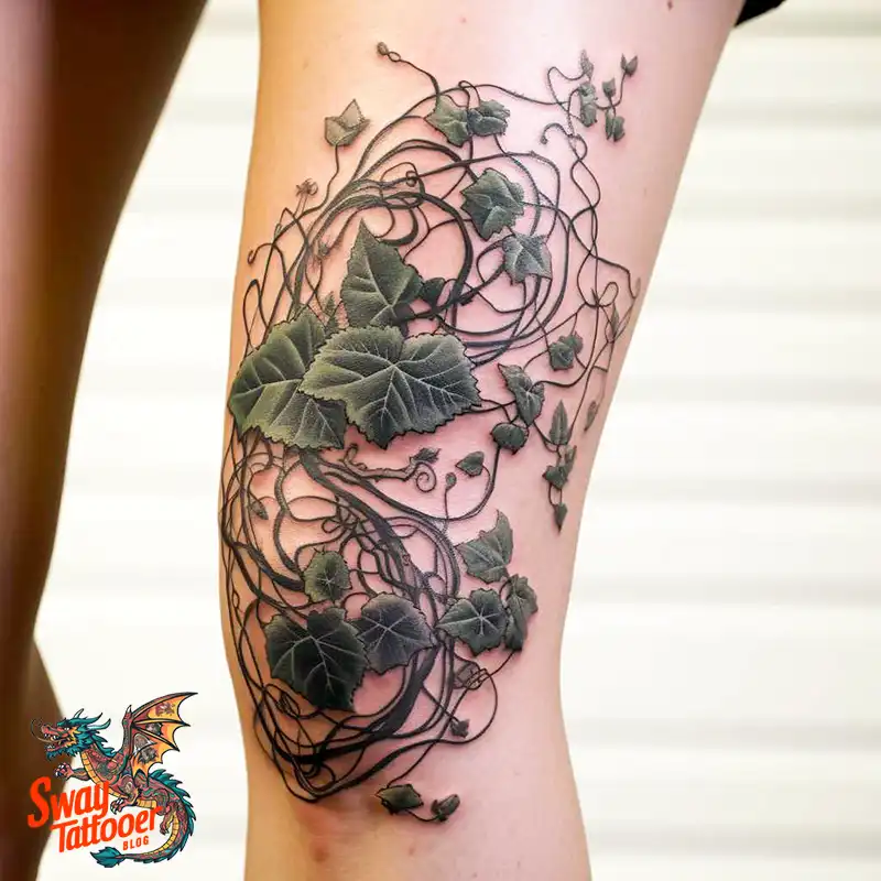 100 Vine on Leg and Arm Tattoo Designs : Nature's Art 12 vine on leg tattoo
