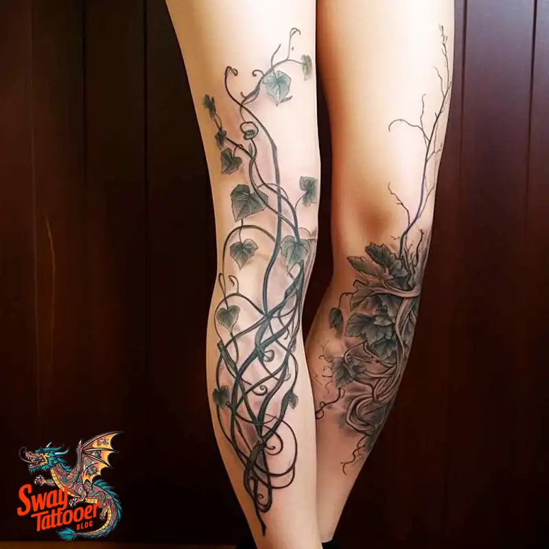 100 Vine on Leg and Arm Tattoo Designs : Nature's Art 10 vine on leg tattoo