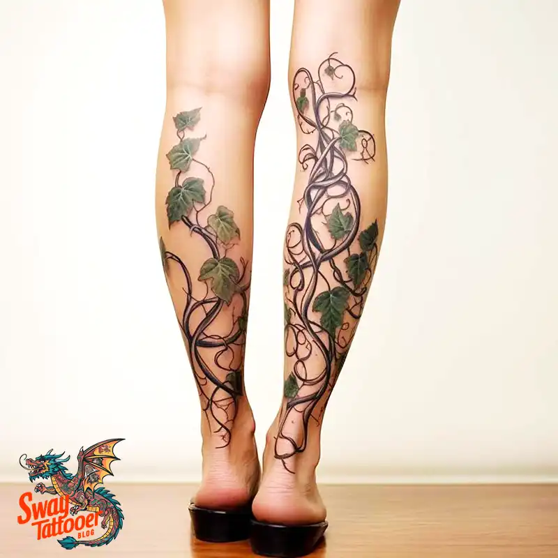 100 Vine on Leg and Arm Tattoo Designs : Nature's Art 5 vine on leg tattoo