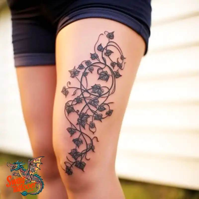 100 Vine on Leg and Arm Tattoo Designs : Nature's Art 2 vine on leg tattoo