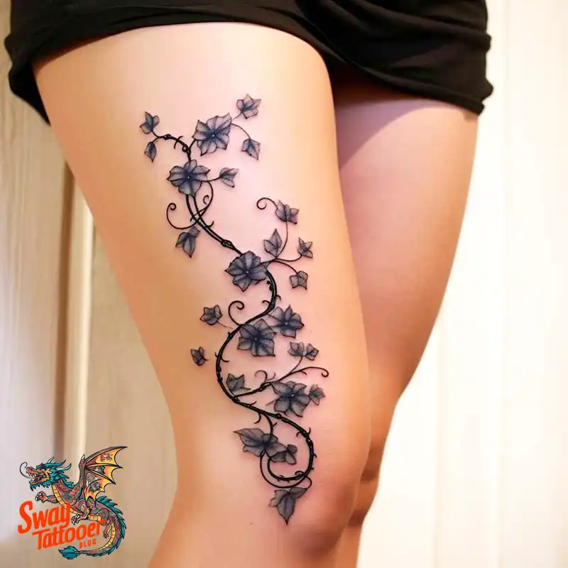 100 Vine on Leg and Arm Tattoo Designs : Nature's Art 1 vine on leg tattoo