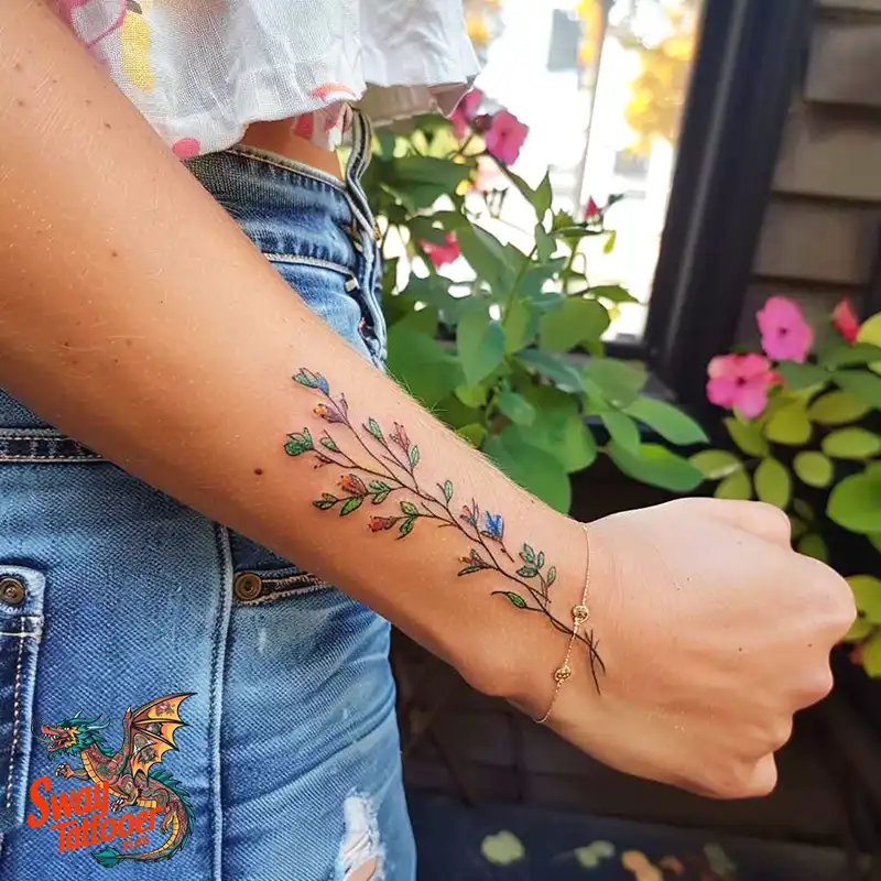 100 Vine on Wrist Tattoo Designs: Dance of Nature and Art 3 vine on wrist tattoo