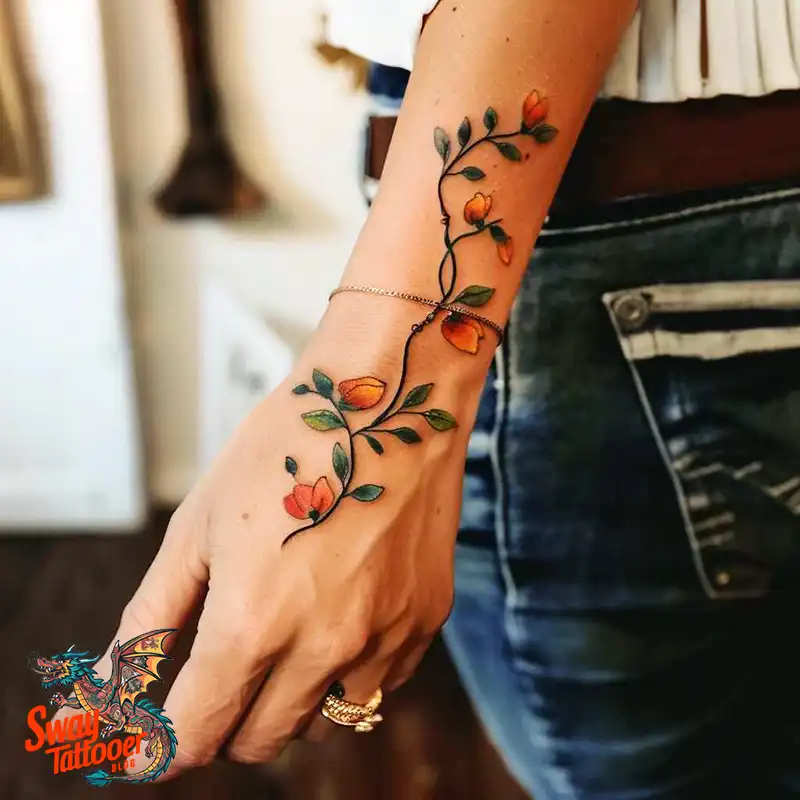 100 Vine on Wrist Tattoo Designs: Dance of Nature and Art 1 vine on wrist tattoo