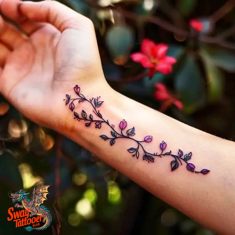 100 Vine on Wrist Tattoo Designs: Dance of Nature and Art 74 vine on wrist tattoo