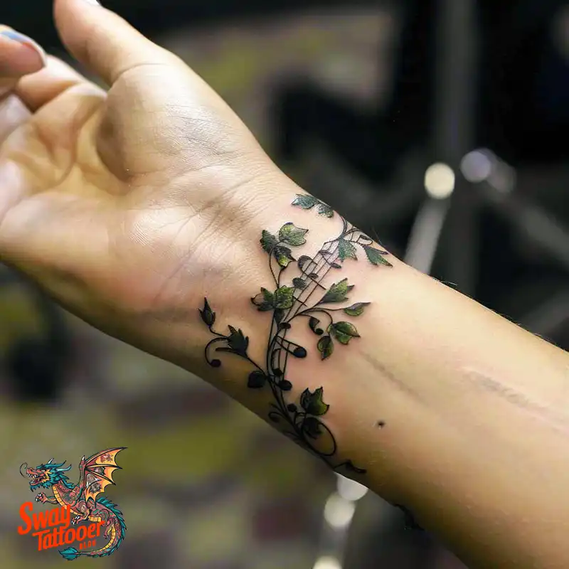 100 Vine on Wrist Tattoo Designs: Dance of Nature and Art 39 vine on wrist tattoo