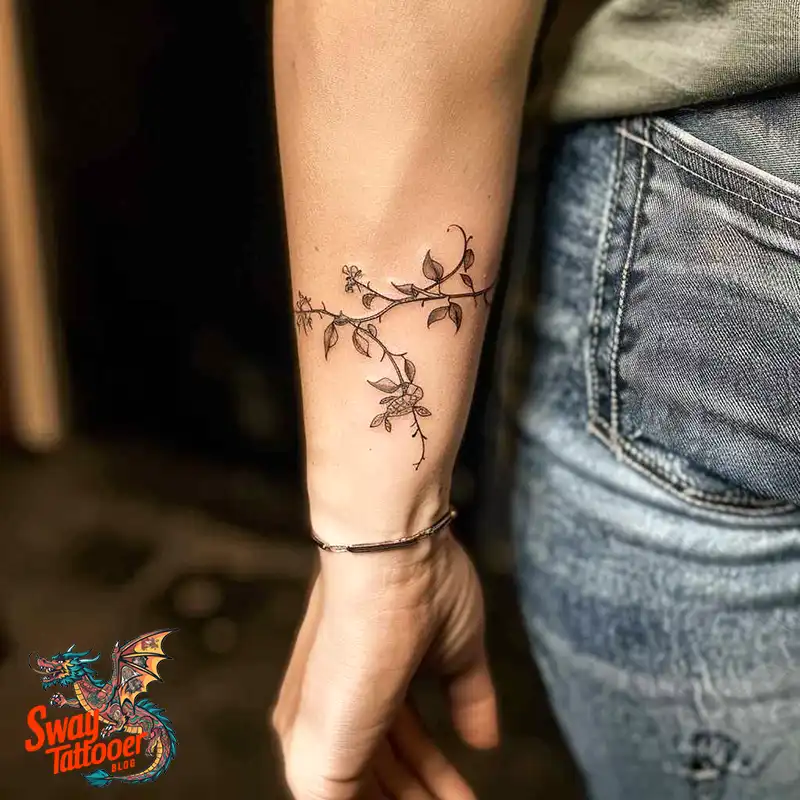 100 Vine on Wrist Tattoo Designs: Dance of Nature and Art 34 vine on wrist tattoo