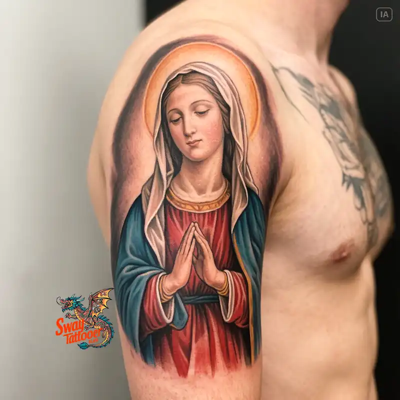 100 Virgin Mary Tattoo Design Ideas: Sacred Art in Ink 52 virgin mary tattoo