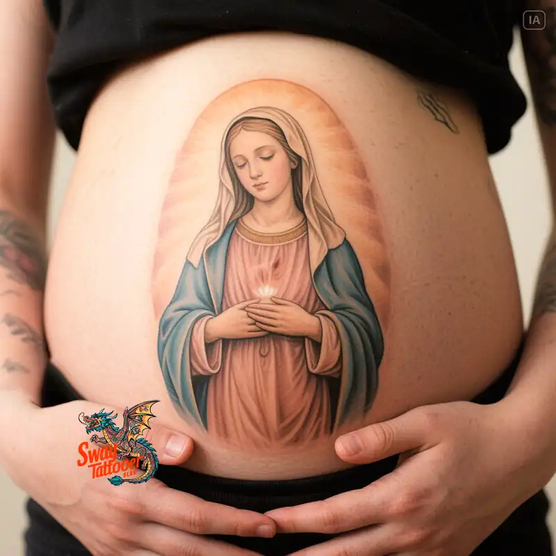 100 Virgin Mary Tattoo Design Ideas: Sacred Art in Ink 54 virgin mary tattoo