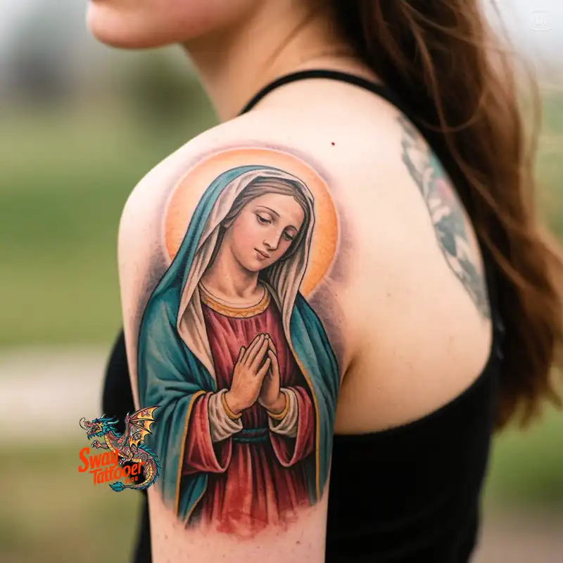 100 Virgin Mary Tattoo Design Ideas: Sacred Art in Ink 33 virgin mary tattoo