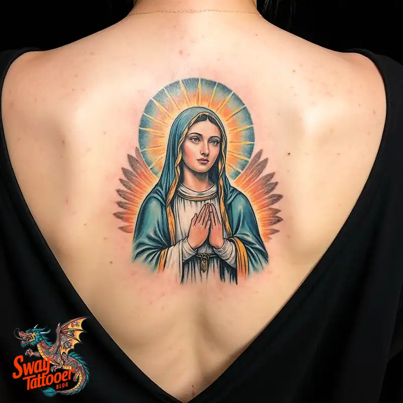 100 Virgin Mary Tattoo Design Ideas: Sacred Art in Ink 69 virgin mary tattoo