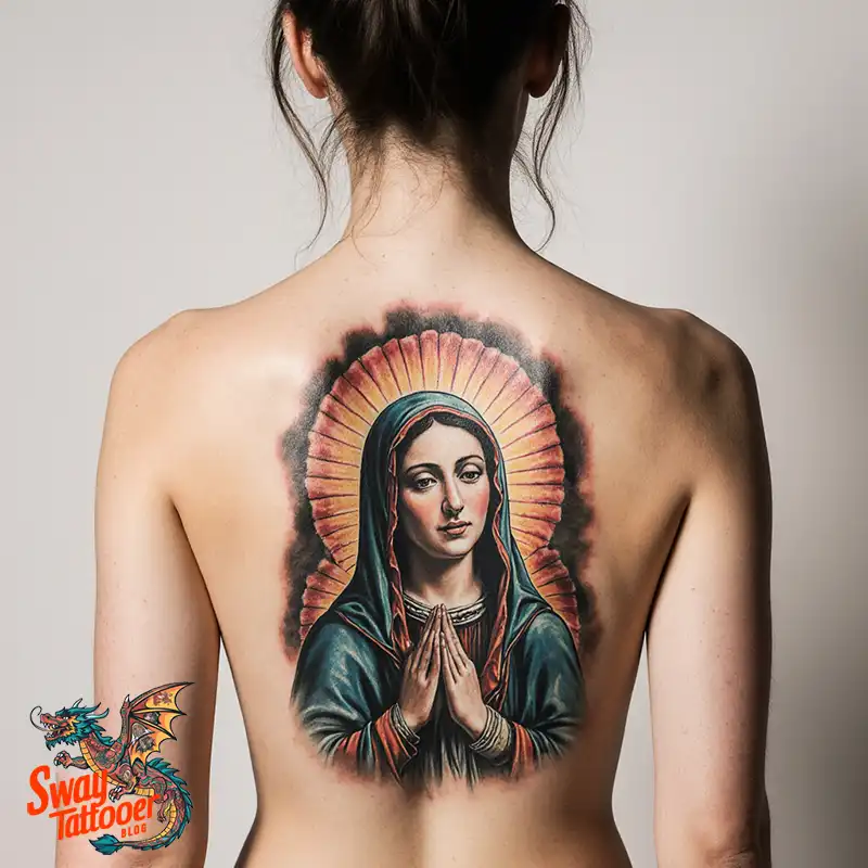 100 Virgin Mary Tattoo Design Ideas: Sacred Art in Ink 68 virgin mary tattoo