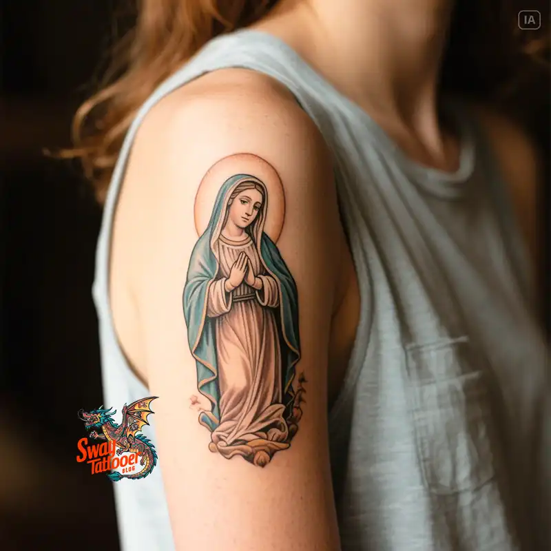 100 Virgin Mary Tattoo Design Ideas: Sacred Art in Ink 25 virgin mary tattoo