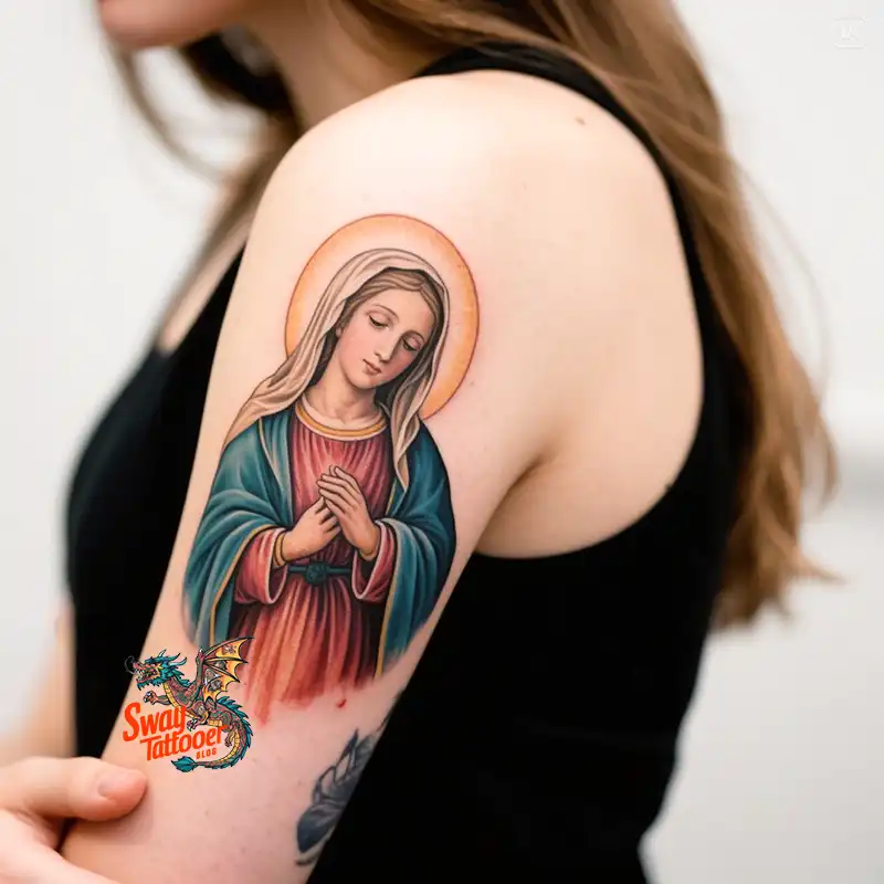 100 Virgin Mary Tattoo Design Ideas: Sacred Art in Ink 12 virgin mary tattoo