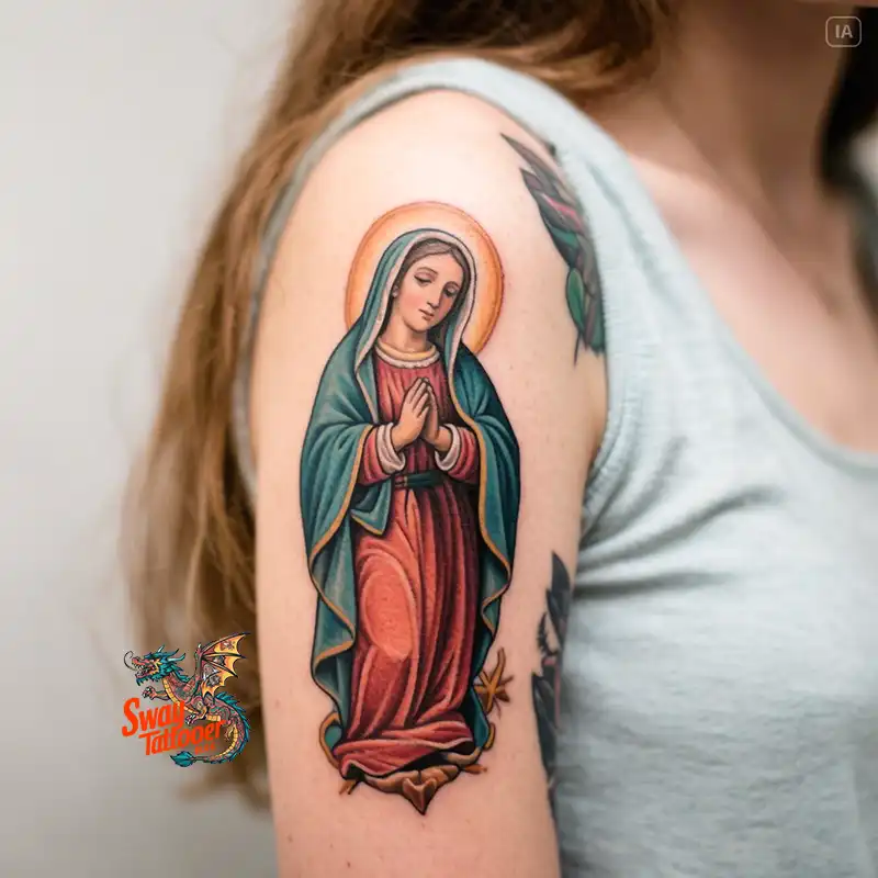 100 Virgin Mary Tattoo Design Ideas: Sacred Art in Ink 10 virgin mary tattoo