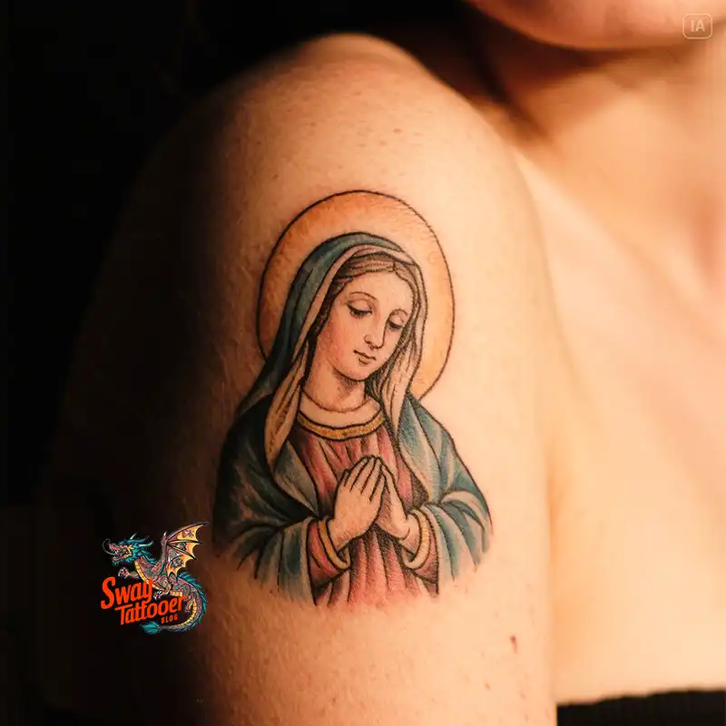 100 Virgin Mary Tattoo Design Ideas: Sacred Art in Ink 9 virgin mary tattoo