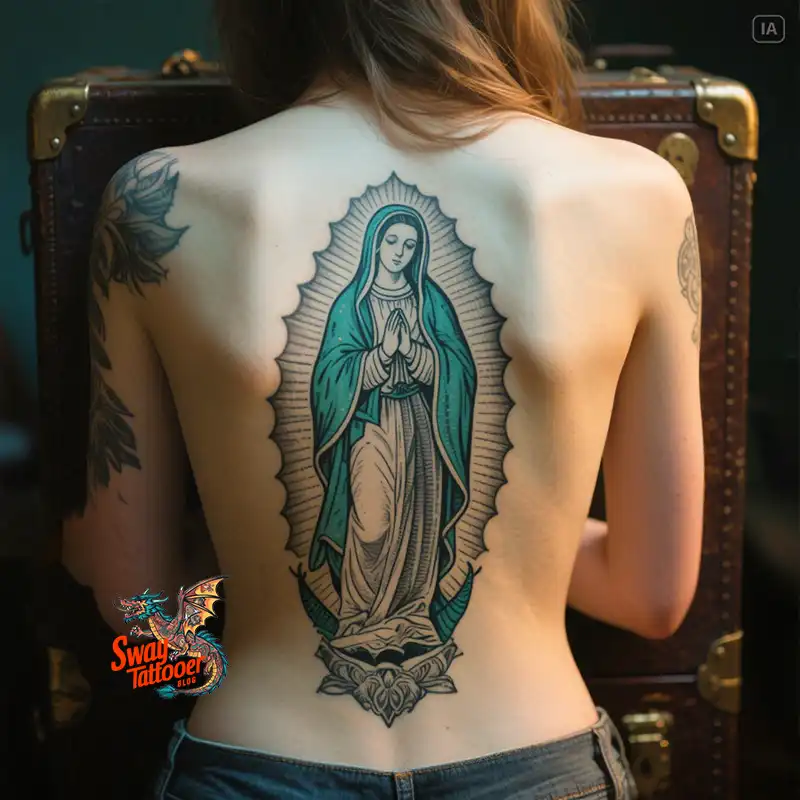100 Virgin Mary Tattoo Design Ideas: Sacred Art in Ink 8 virgin mary tattoo