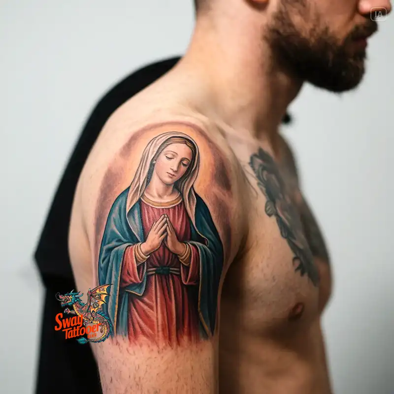 100 Virgin Mary Tattoo Design Ideas: Sacred Art in Ink 58 virgin mary tattoo
