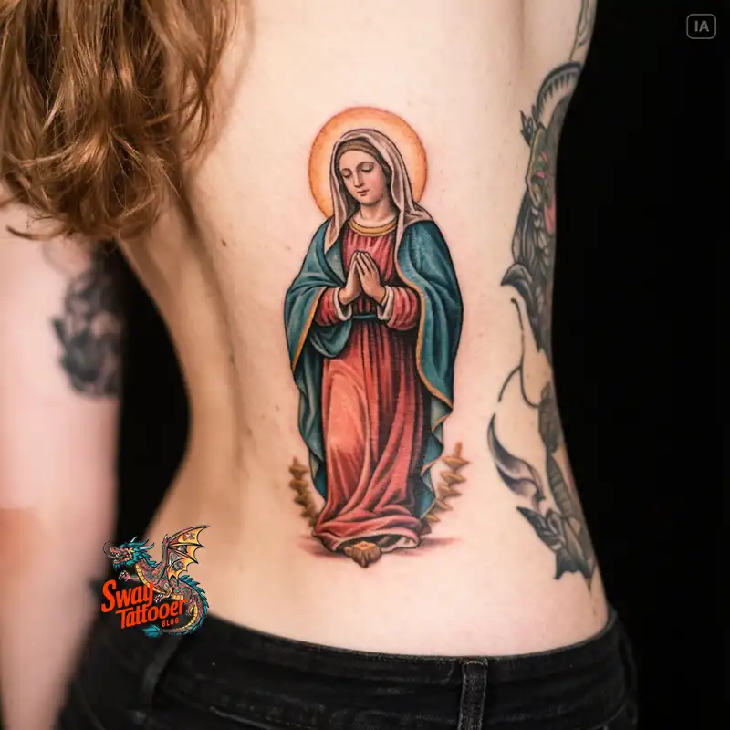 100 Virgin Mary Tattoo Design Ideas: Sacred Art in Ink 7 virgin mary tattoo