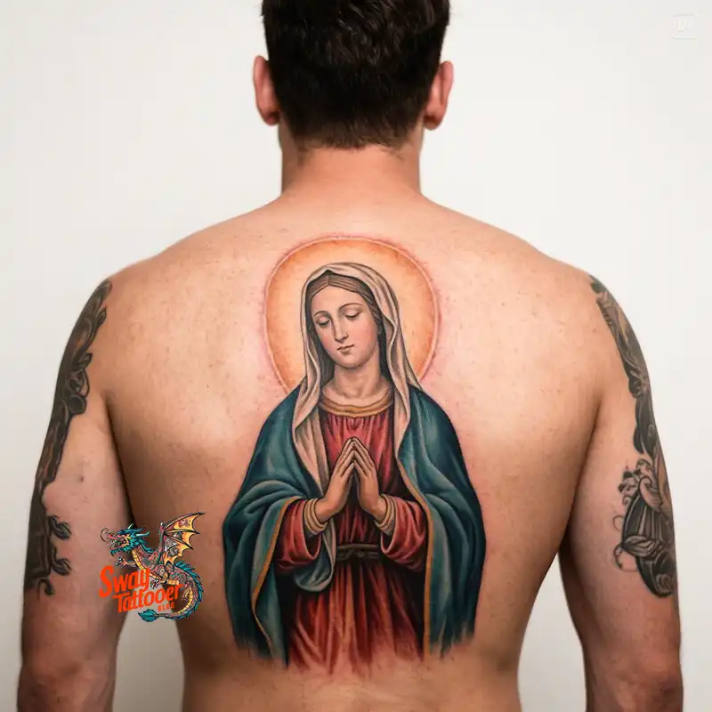 100 Virgin Mary Tattoo Design Ideas: Sacred Art in Ink 55 virgin mary tattoo