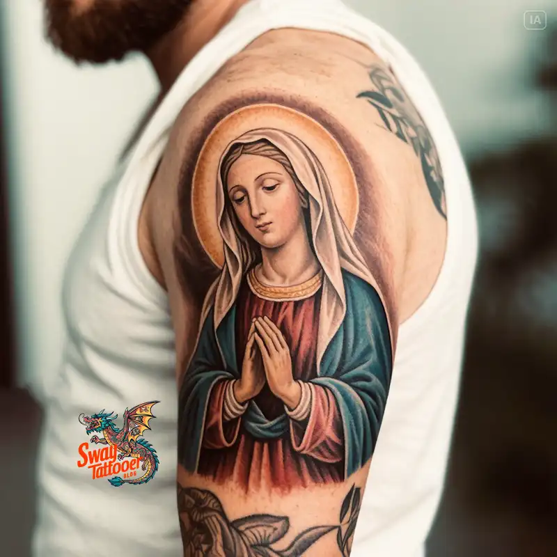 100 Virgin Mary Tattoo Design Ideas: Sacred Art in Ink 49 virgin mary tattoo