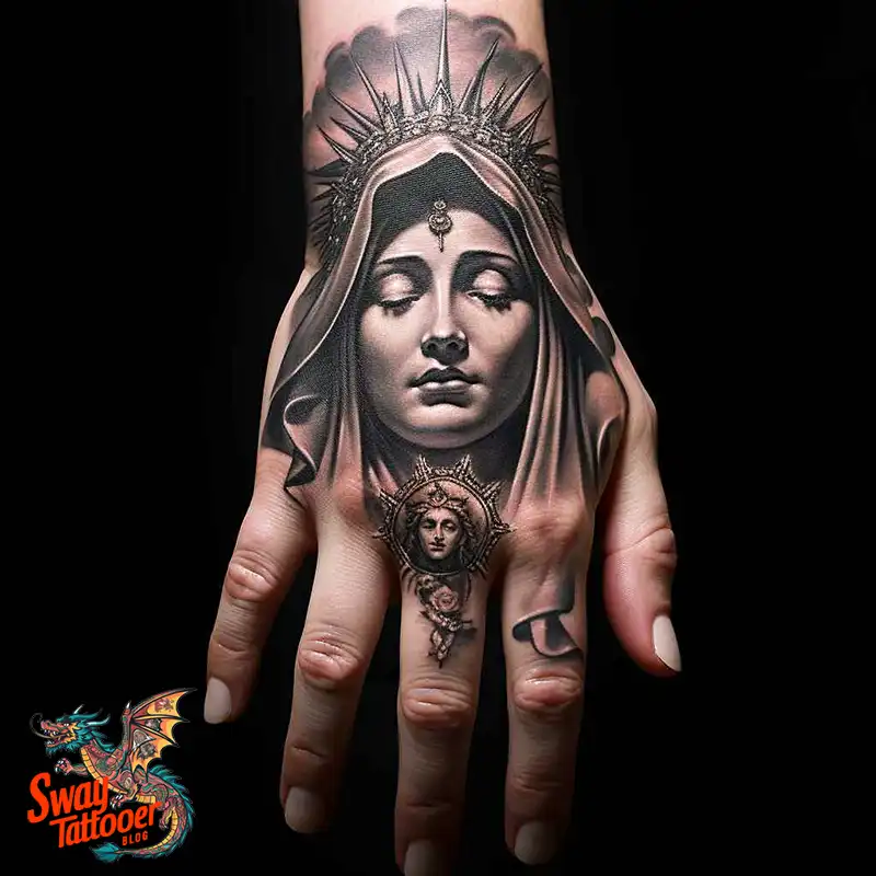 100 Virgin Mary Tattoo Design Ideas: Sacred Art in Ink 76 virgin mary tattoo