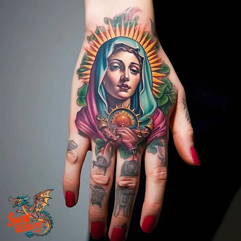 100 Virgin Mary Tattoo Design Ideas: Sacred Art in Ink 41 virgin mary tattoo