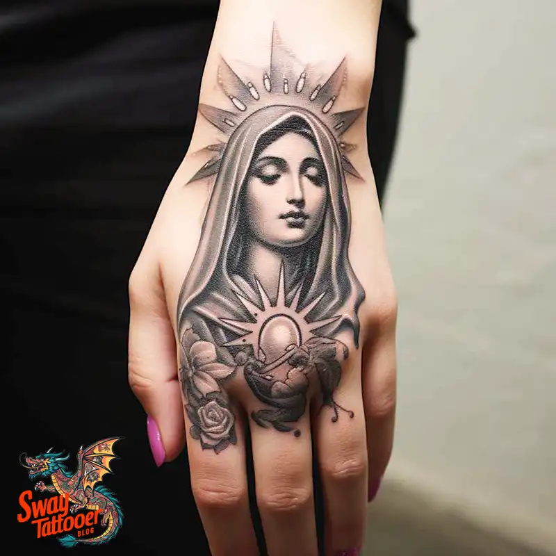 100 Virgin Mary Tattoo Design Ideas: Sacred Art in Ink 39 virgin mary tattoo