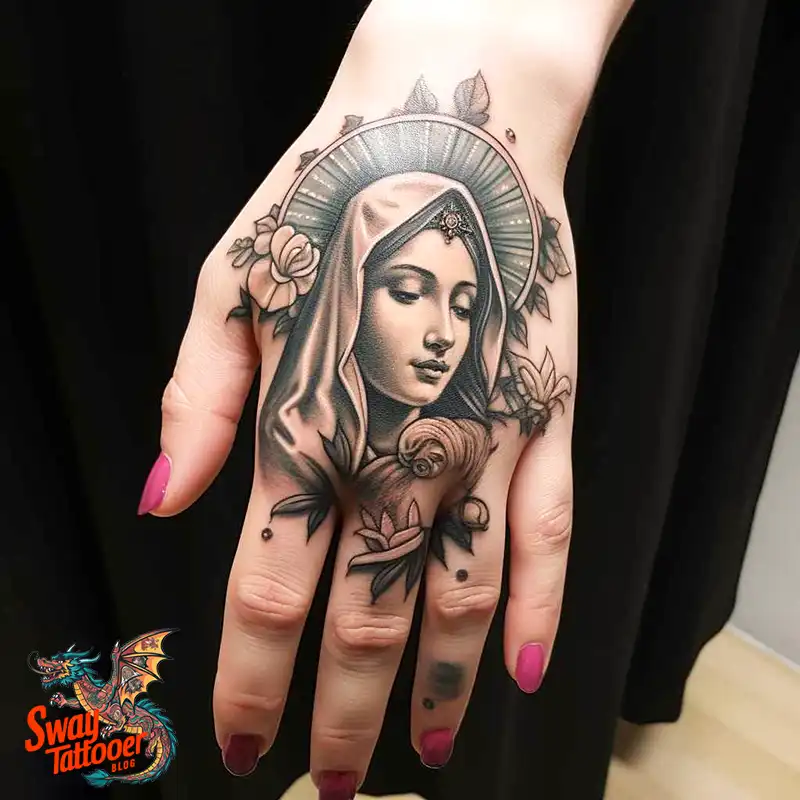 100 Virgin Mary Tattoo Design Ideas: Sacred Art in Ink 37 virgin mary tattoo