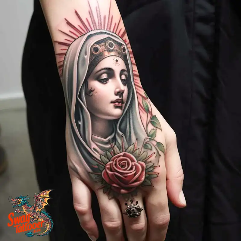 100 Virgin Mary Tattoo Design Ideas: Sacred Art in Ink 24 virgin mary tattoo