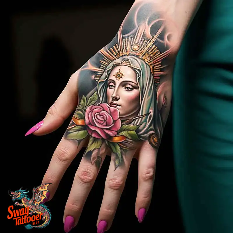 100 Virgin Mary Tattoo Design Ideas: Sacred Art in Ink 19 virgin mary tattoo