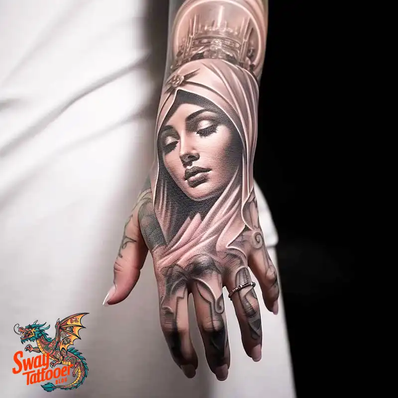 100 Virgin Mary Tattoo Design Ideas: Sacred Art in Ink 15 virgin mary tattoo