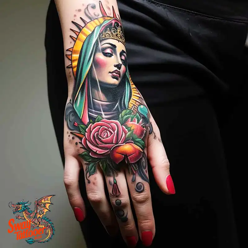 100 Virgin Mary Tattoo Design Ideas: Sacred Art in Ink 64 virgin mary tattoo
