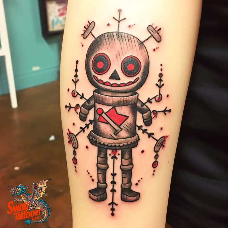 50 Voodoo Doll Tattoo Design Ideas: Mystical Art of Magic 41 voodoo doll tattoo