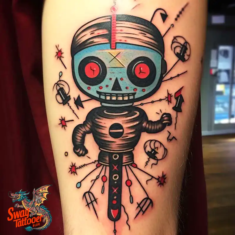 50 Voodoo Doll Tattoo Design Ideas: Mystical Art of Magic 42 voodoo doll tattoo