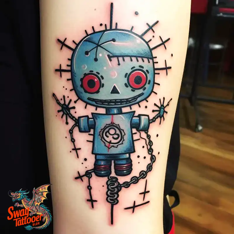 50 Voodoo Doll Tattoo Design Ideas: Mystical Art of Magic 35 voodoo doll tattoo