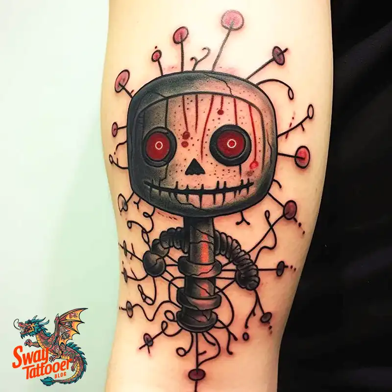 50 Voodoo Doll Tattoo Design Ideas: Mystical Art of Magic 30 voodoo doll tattoo