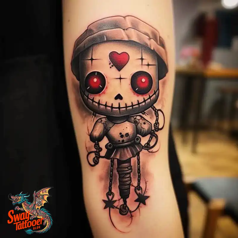 50 Voodoo Doll Tattoo Design Ideas: Mystical Art of Magic 27 voodoo doll tattoo