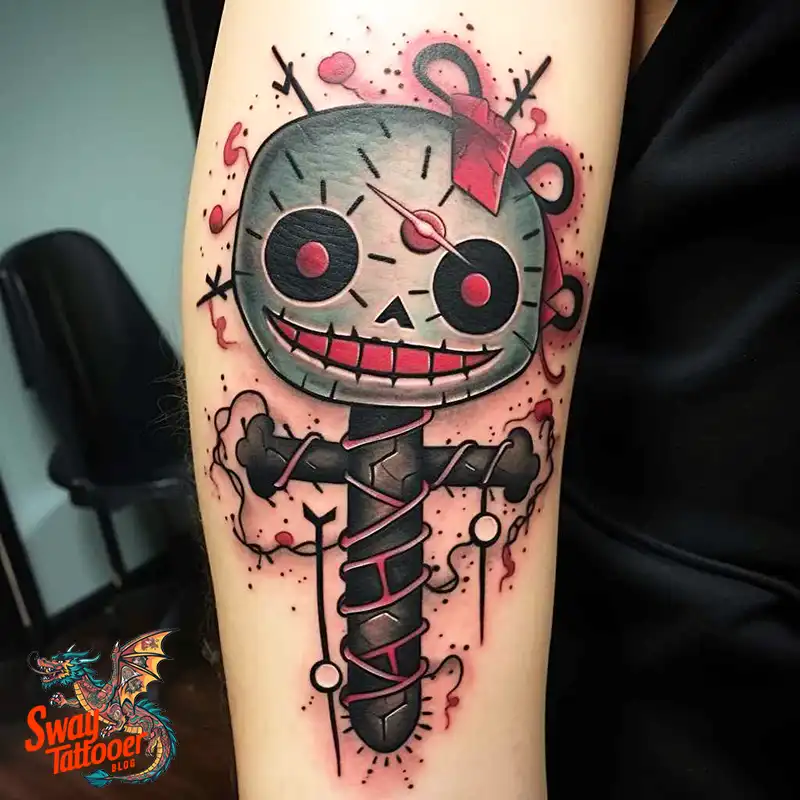 50 Voodoo Doll Tattoo Design Ideas: Mystical Art of Magic 24 voodoo doll tattoo