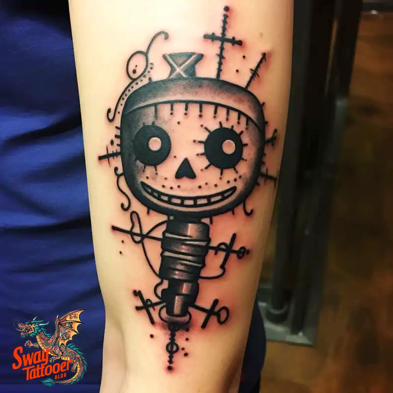 50 Voodoo Doll Tattoo Design Ideas: Mystical Art of Magic 22 voodoo doll tattoo