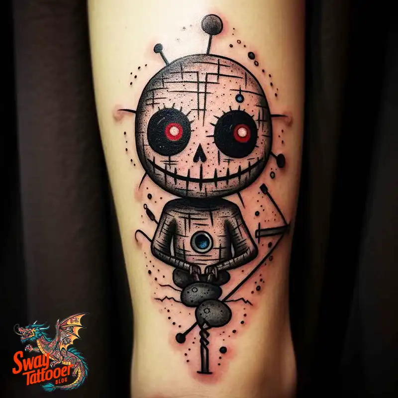 50 Voodoo Doll Tattoo Design Ideas: Mystical Art of Magic 21 voodoo doll tattoo