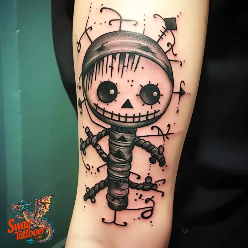 50 Voodoo Doll Tattoo Design Ideas: Mystical Art of Magic 20 voodoo doll tattoo