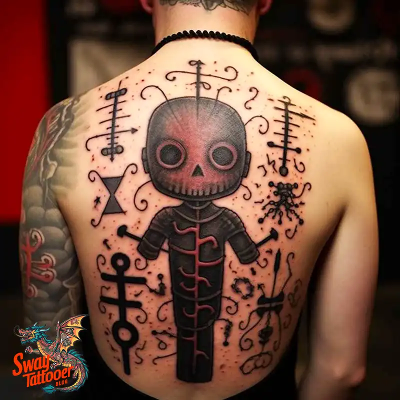 50 Voodoo Doll Tattoo Design Ideas: Mystical Art of Magic 17 voodoo doll tattoo