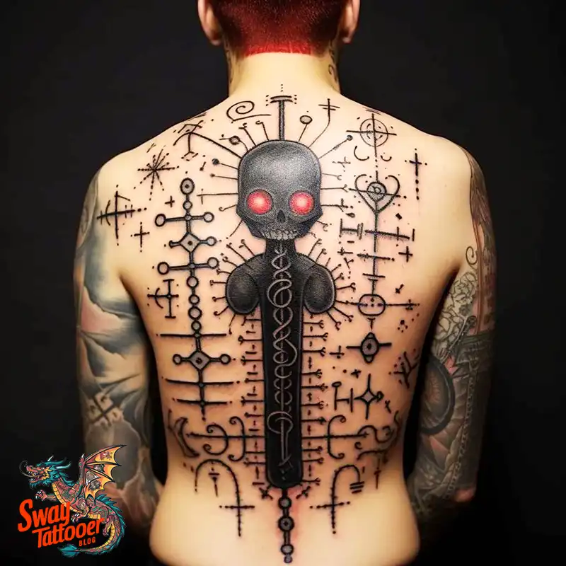 50 Voodoo Doll Tattoo Design Ideas: Mystical Art of Magic 15 voodoo doll tattoo