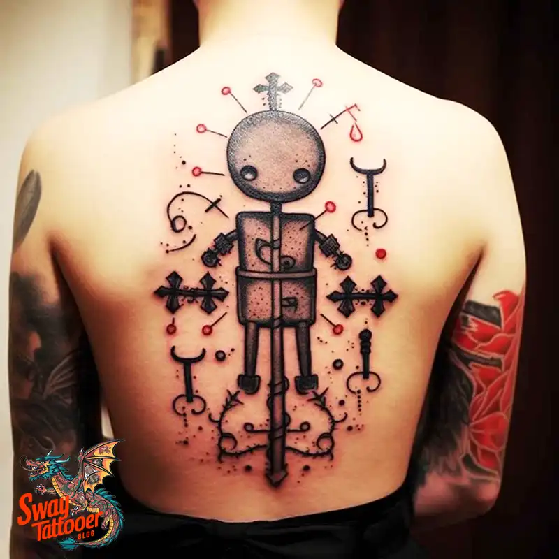 50 Voodoo Doll Tattoo Design Ideas: Mystical Art of Magic 12 voodoo doll tattoo
