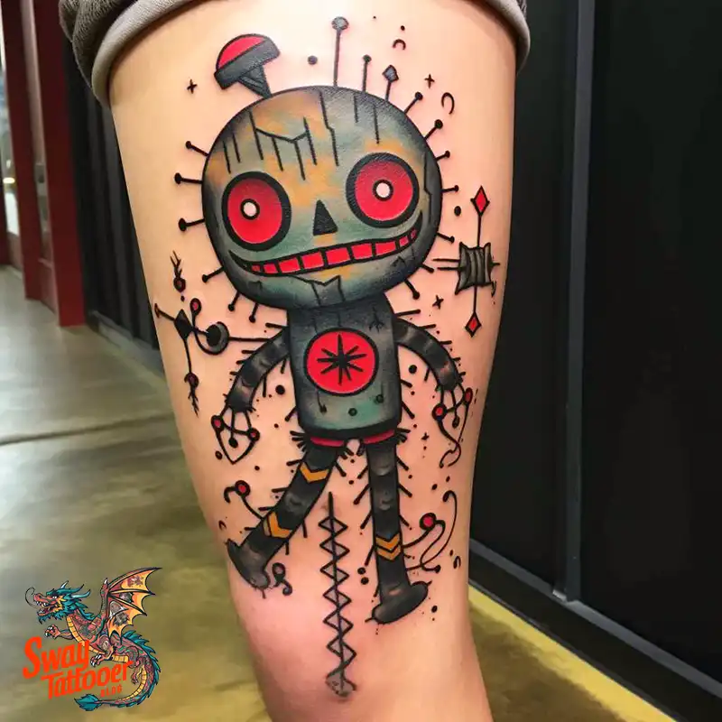 50 Voodoo Doll Tattoo Design Ideas: Mystical Art of Magic 10 voodoo doll tattoo