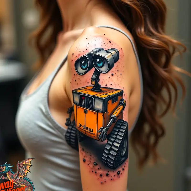 100 Wall-E Tattoo Designs: Love, Curiosity, and Robots 3 wall-e tattoo